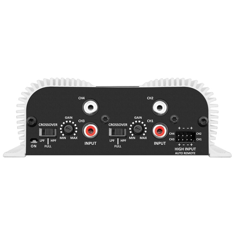 Taramp's TS 400x4 2 Ohms White Multichannel Stereo Amplifier 400 Watts Rms, 4 Channels, Full Range, Car Audio Digital 2 Bridged Channel, Crossover High/Low Pass, with RCA and Automatic High Level Input - Image 4